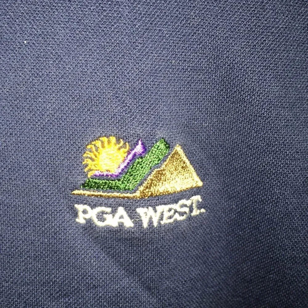 2-PGA West Classic Resort Mens Golf polo shirt L